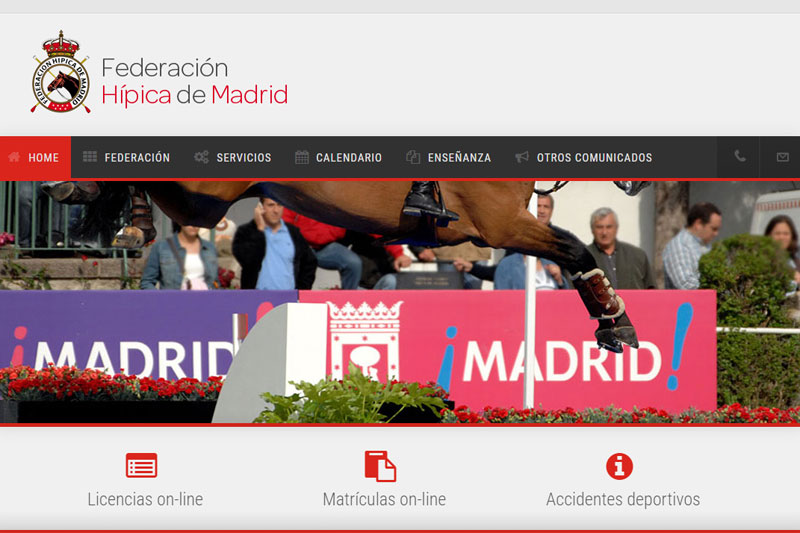 La Federación Hípica de Madrid estrena página web de la mano de Creaocio